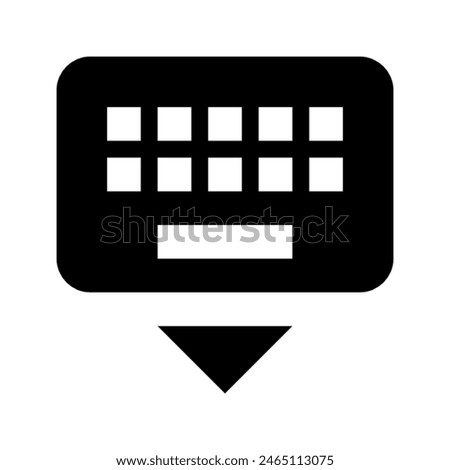 Hide keyboard button icon vector design in eps 10