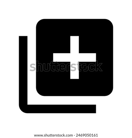 Add to queue button icon vector design in eps 10