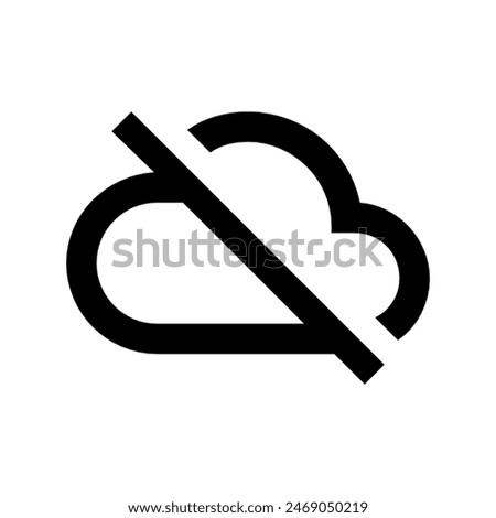 Cloud off icon vector design in eps 10