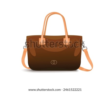 icon logo sign symbol art buy hand bag box brown color model woman lady female hold handle fancy gift wear vector design detail model trend style Italy Paris carry cloth