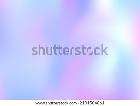 Hologram Gradient. Pink Shiny Texture. Girlie Fluid. Retro Multicolor Invitation. Iridescent Background. Plastic Cover. Neon Banner. Holographic Background. Blue Hologram Gradient