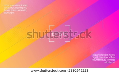 Business Background. Round 3d Pattern. Blue Techno Banner. Vector Layout. Light Horizontal Elements. Gradient Page. Tech Landing Page. Pink Business Background