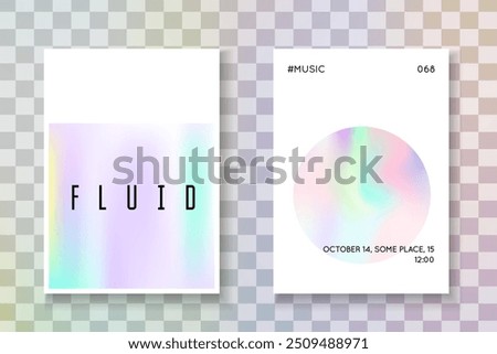 Rainbow Foil. Isolated Pearl Illustration. Geometry Poster. Graphic Design. Pastel Concept. Blue Geometric Paper. Color Fluid. Violet Rainbow Foil