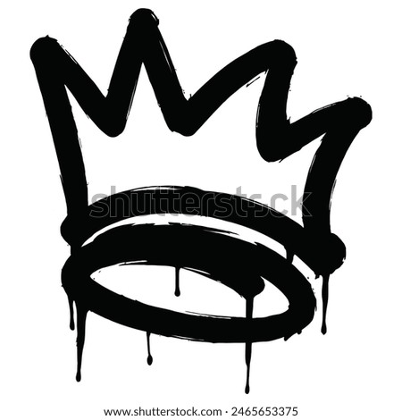 a hand draw crown with paint splash