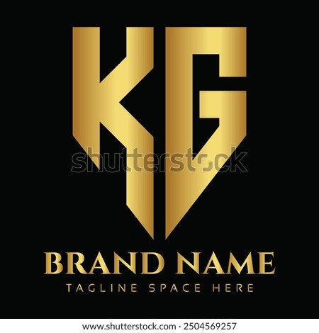 kg brand logo in gold gradient