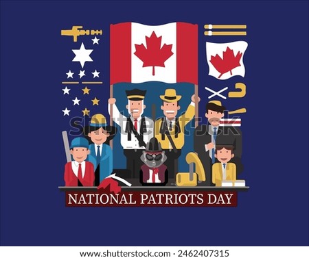  Event Canada NATIONAL PATRIOTS DAY Vector Art 