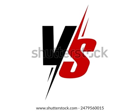 Set of versus logo letters. Versus Or VS Letters Logo symbol design template. VS letters for sports, fight, competition, battle, match, game. Flat black font Versus Icon