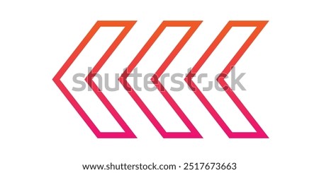 Fast Backward Vector Icon Design Illustration