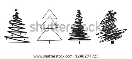 Vector Scribble Christmas Tree | Download Free Vector Art | Free-Vectors