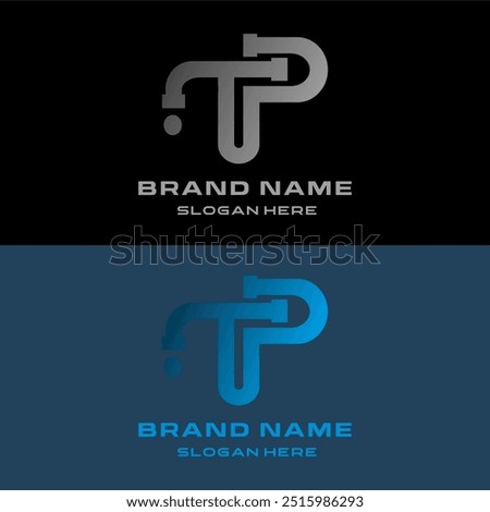 Letter TP plumbing logo template