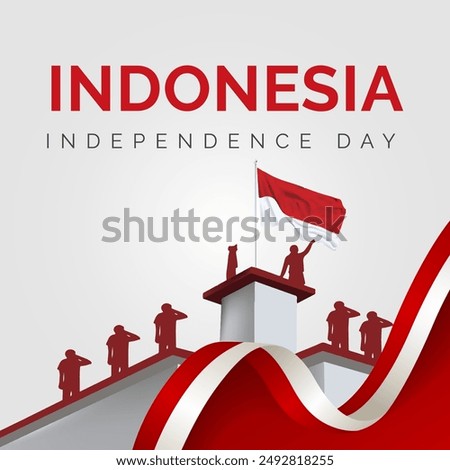 template for indonesia independence day celebration