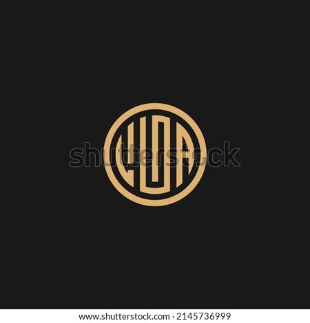 UGA emblem monogram vector logo template UGA circle concept logo
