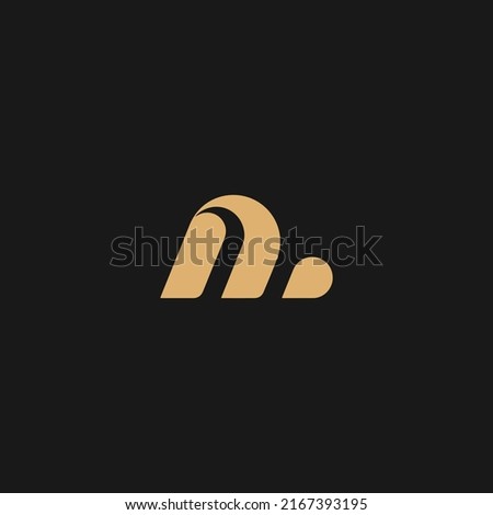 M Letter Logo With Modern Wave Typography Template. Abstract Letter M Logo Design
