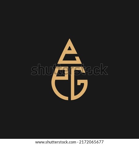 Water style AEG Logo Vector. Swoosh Letter AEG Logo Design for business and company identity.
