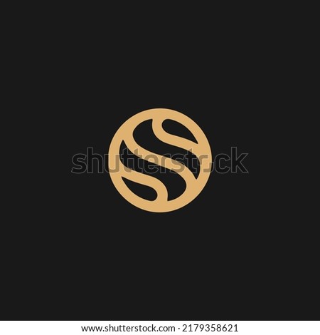 Round Letter S Logo Trendy Modern Template Design S circle
