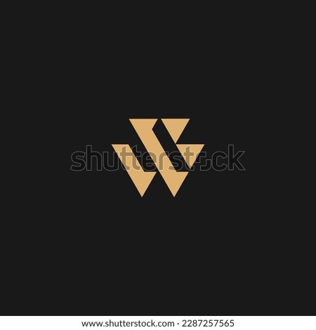 Initial WB Logo Design Vector Template. Initial Linked Letter WB Logo Design
