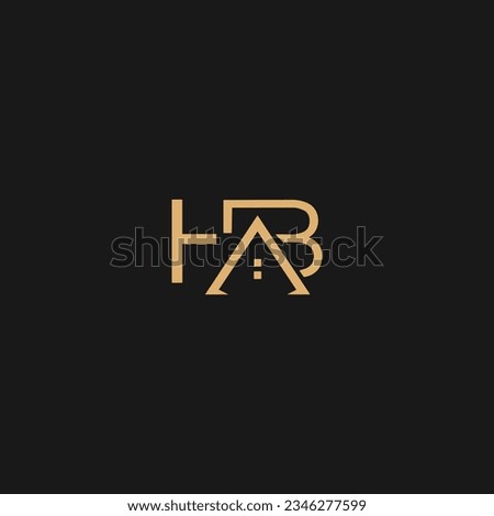 Initial Letter HAB Logo Design Vector Template. Creative Abstract HAB Letter Logo Design
