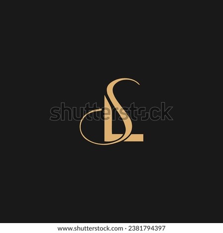 Vector Graphic Initials Letter LS Logo Design Template,
