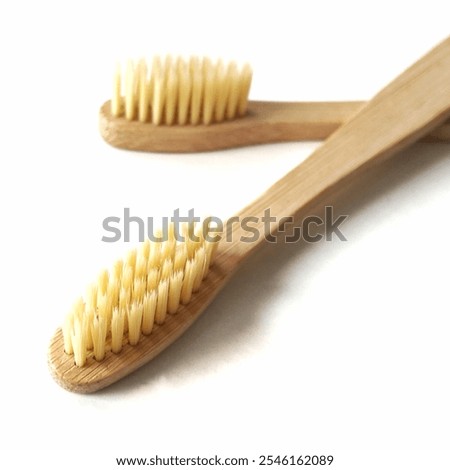 Similar – Image, Stock Photo two bamboo toothbrushes in a jar with space for your text