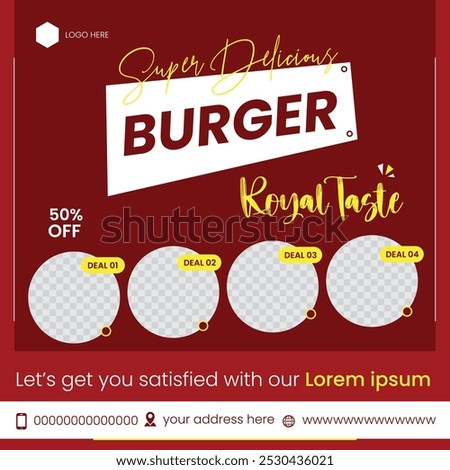 High-quality burger and pizza vector illustrations, perfect for food branding, menus, and promotional designs. Fully editable in Adobe Illustrator, ideal for both print and digital use.