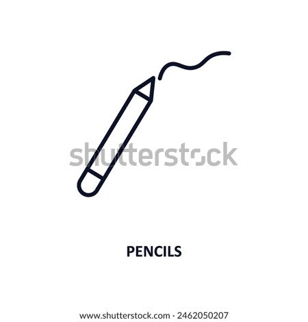 pencils outline icon.  Thin line icon from beauty collection. Editable vector isolated on white background