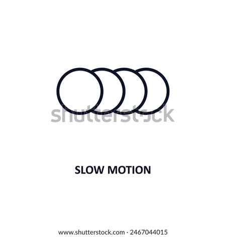 slow motion outline icon.  Thin line icon from cinema collection. Editable vector isolated on white background