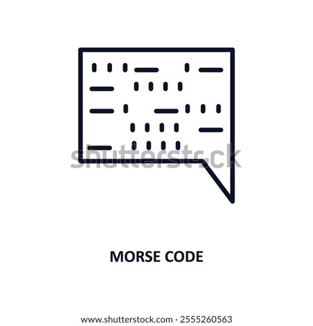 morse code outline icon.  Thin line icon from communication collection. Editable vector isolated on white background