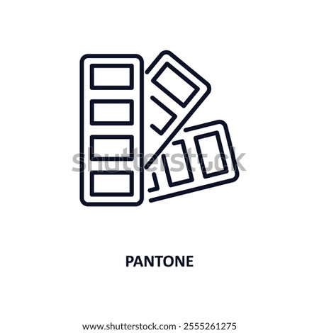 pantone outline icon.  Thin line icon from construction tools collection. Editable vector isolated on white background