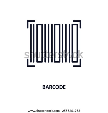 barcode outline icon.  Thin line icon from delivery and logistic collection. Editable vector isolated on white background