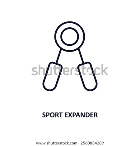 sport expander outline icon.  Thin line icon from gym and fitness collection. Editable vector isolated on white background