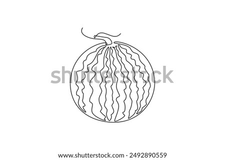 Fruits concept. Single line draw design vector graphic illustration.