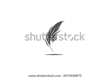 Feather logo. Beautiful minimalist design.