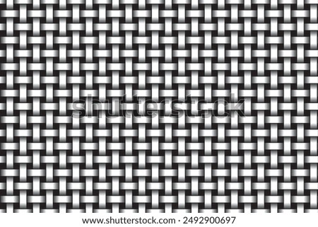 Woven pattern vector seamless decorative pattern of braided bands. White texture. Basket weave seamless pattern. Wicker repeating texture. White wicker pattern as background. Fashion minimalist design