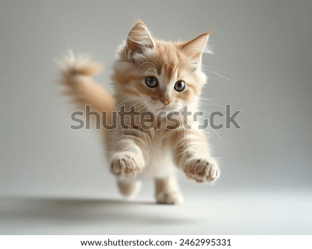 Similar – Image, Stock Photo Cat jumps out of a box