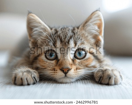 Similar – A beautiful cat with blue eyes