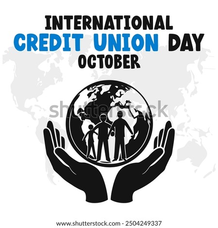 International Credit Union Day Vector Financial Community and Cooperative Design