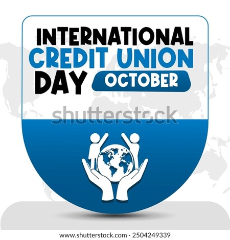 International Credit Union Day Vector Financial Community and Cooperative Design