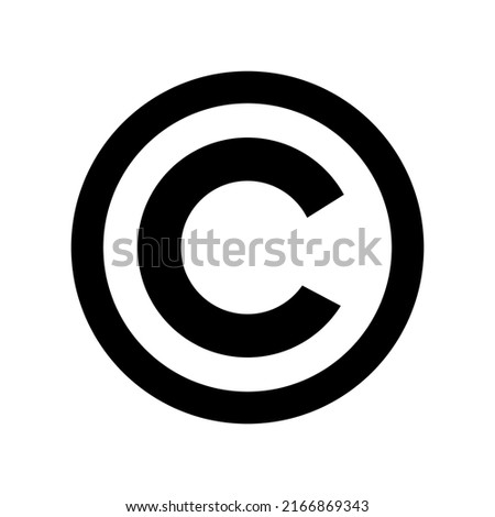 Copyright symbol isolated on white background vector