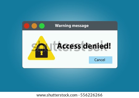 The window warning that access is denied.