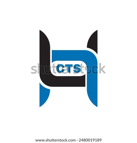 CTS letter logo design on white background. CTS logo. CTS creative initials letter Monogram logo icon concept. CTS letter design