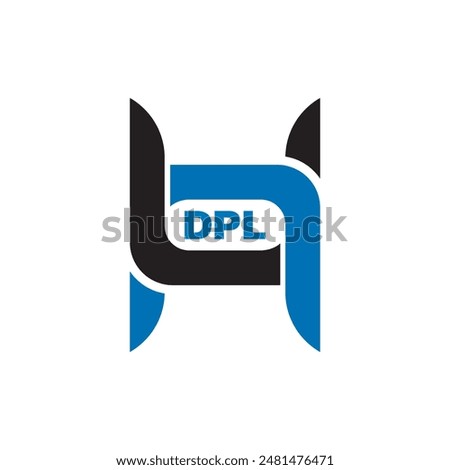 DPL letter logo design on white background. DPL logo. DPL creative initials letter Monogram logo icon concept. DPL letter design