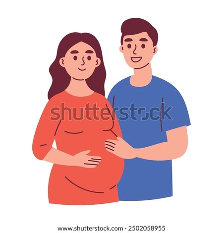 Pregnant Woman with Her Husband