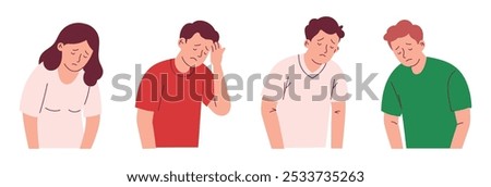 Woman and Man with a Gestures Facepalm Showing Disappointment