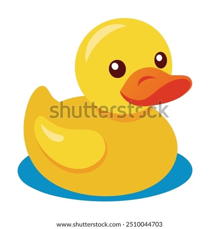 Rubber duck. Bath yellow cute toys water funny games vector duck cartoon illustrations. Rubber duck, toy baby ducky