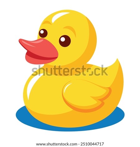 Rubber duck. Bath yellow cute toys water funny games vector duck cartoon illustrations. Rubber duck, toy baby ducky