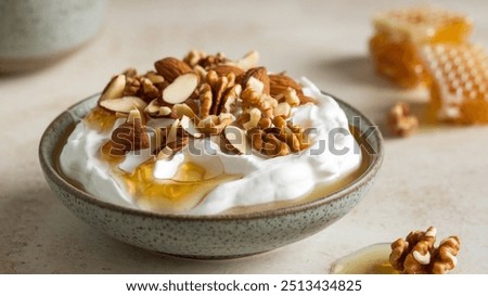 Similar – Image, Stock Photo Yogurt bowl with homemade granola