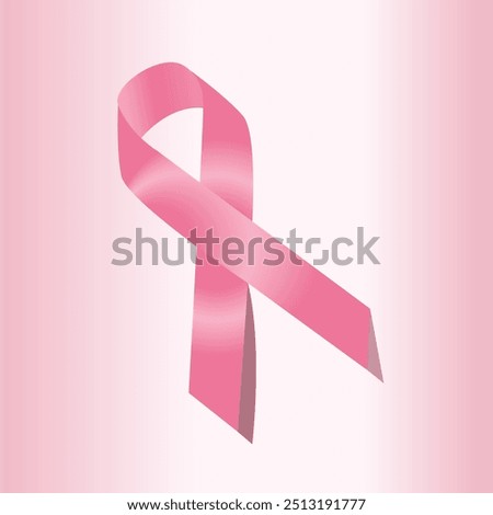 Breast cancer awareness ribbon pink  color