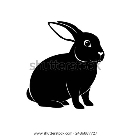 Holland Lop Silhouette Vector Design EPS