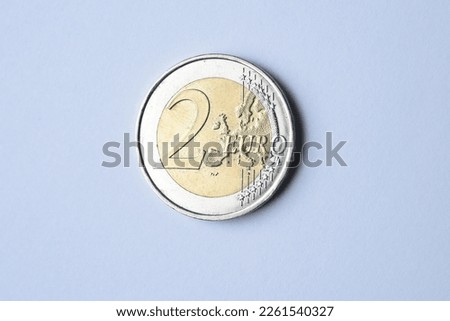 Similar – Image, Stock Photo Two euros Euro two € Money