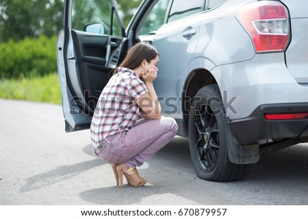 Image result for women flat tire